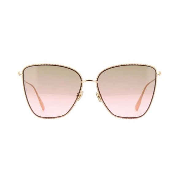 Dior Gold Studded “Society 1S” Sunglasses w/ Rose Pink Lenses